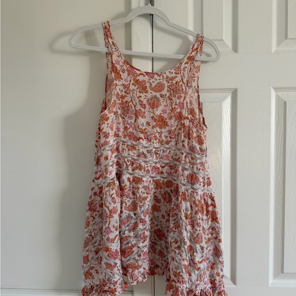 Intimately Free People Trapeze Tunic Mini Slip Dress Ruffled Hem Pink Small - Picture 4 of 5